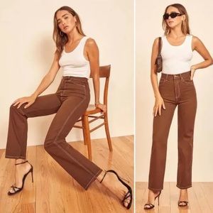 Reformation Cowboy High Rise Straight Jeans